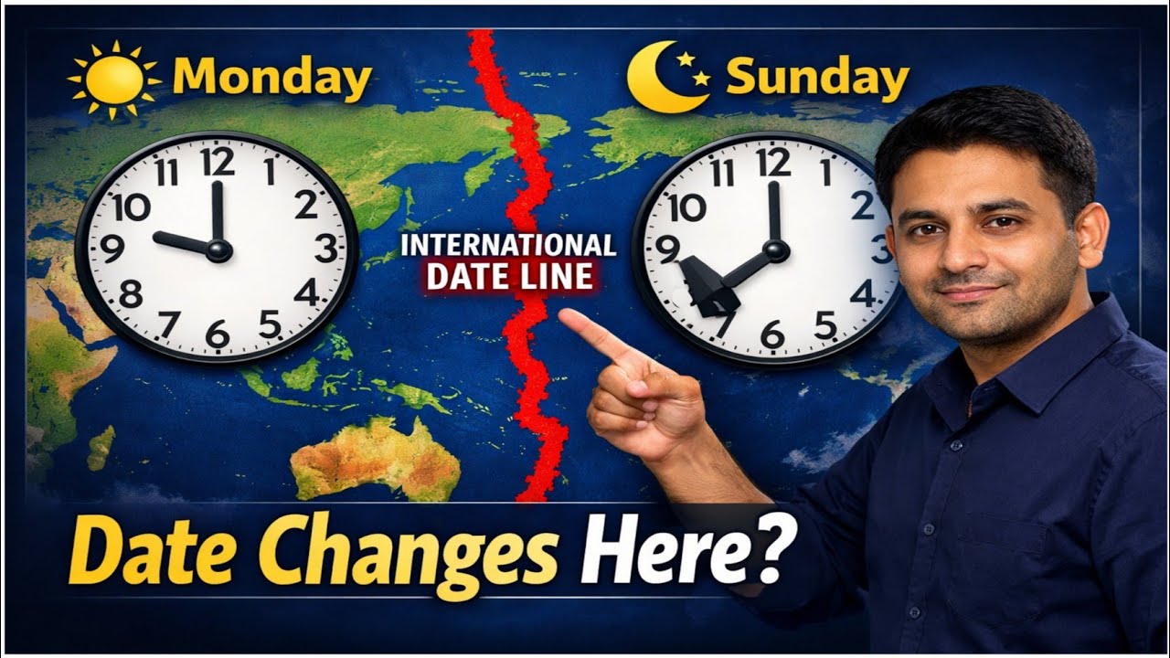 International Date Line Explained | Date & Time Change in 15 Minutes #geography #latitude #longitude
