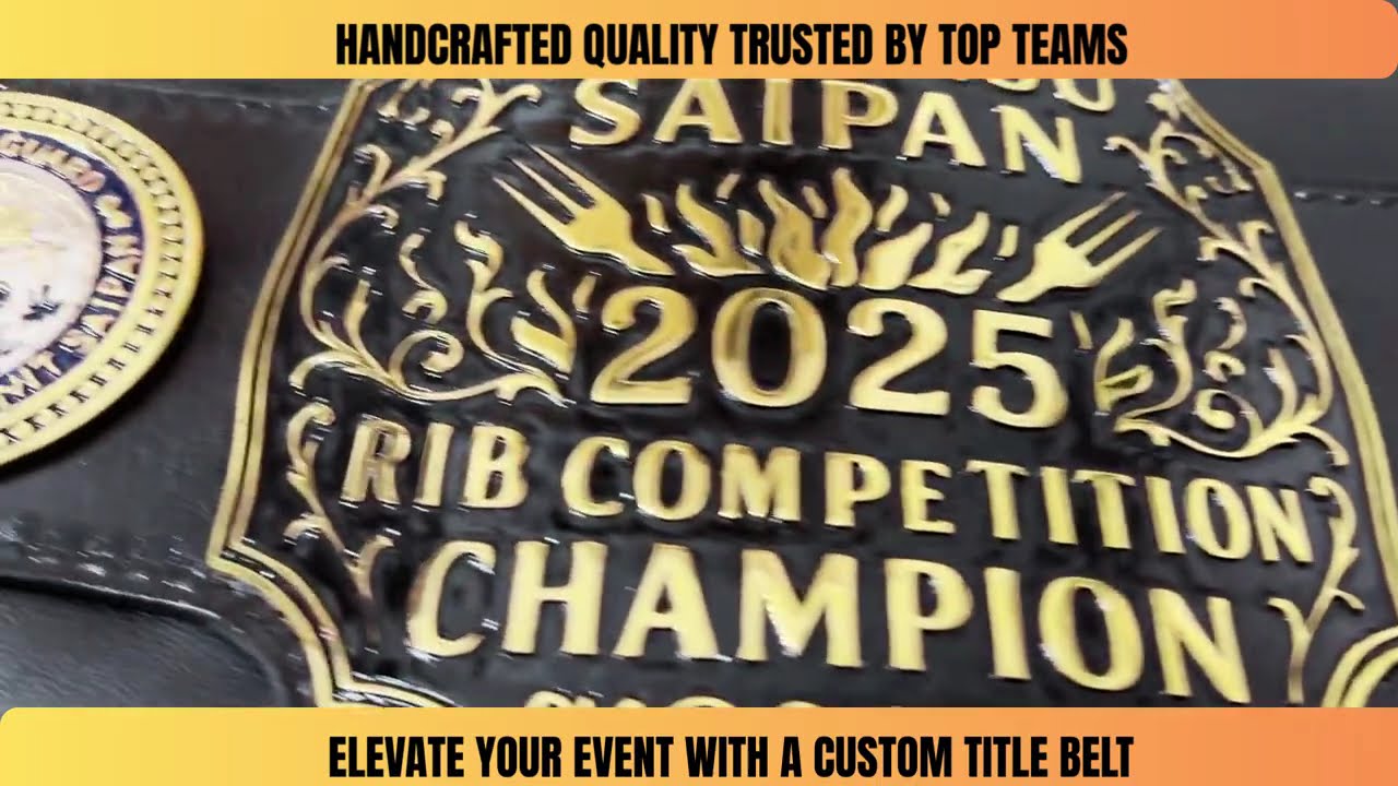 USCG MSU Saipan 2025 Rib Competition Championship Belt | Custom Event Award by ARM Championship Belt