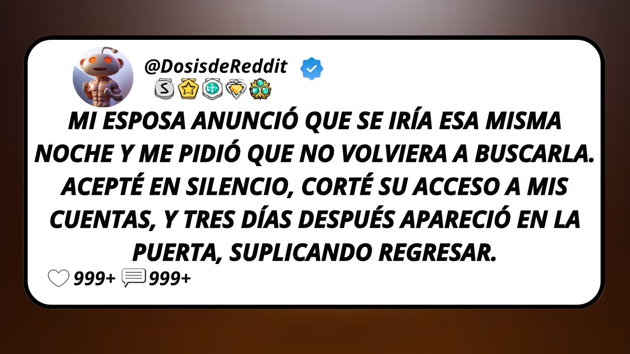 Mi Esposa Anunció Que Se Iría Esa Misma Noche Y Me Pidió Que No Volviera A Buscarla. Acepté En...