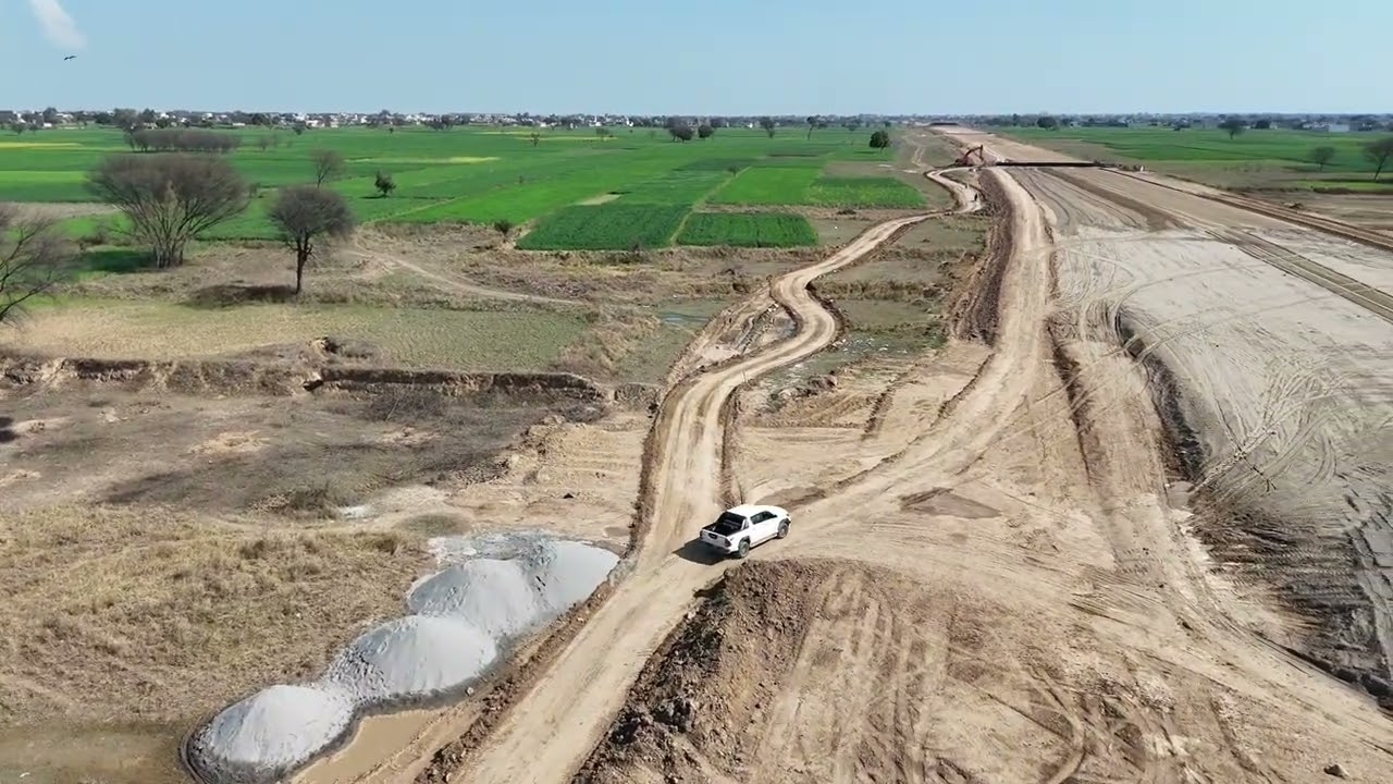 Drone view Kharian sialkot motorway update sidh to dulat nagar #3