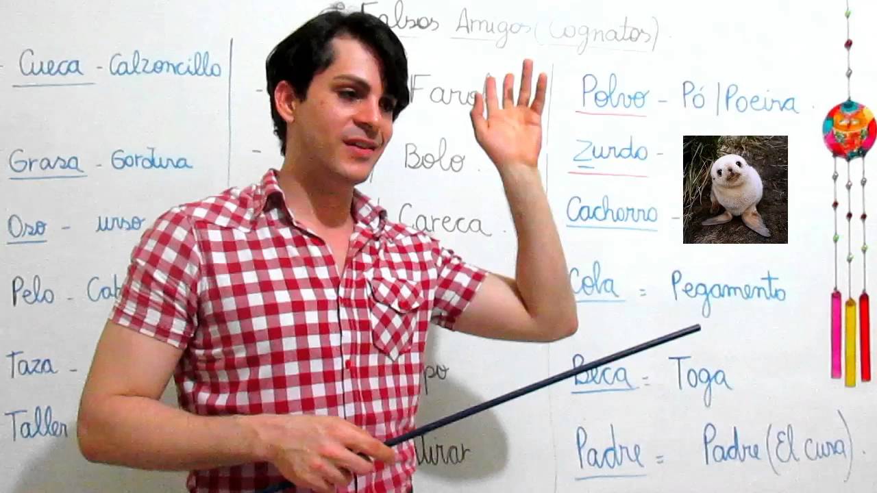 AULA FALSOS COGNATOS I/ FALSOS AMIGOS I. ESPANHOL-PORTUGUÊS- Curso de espanhol/ Aula de espanhol.