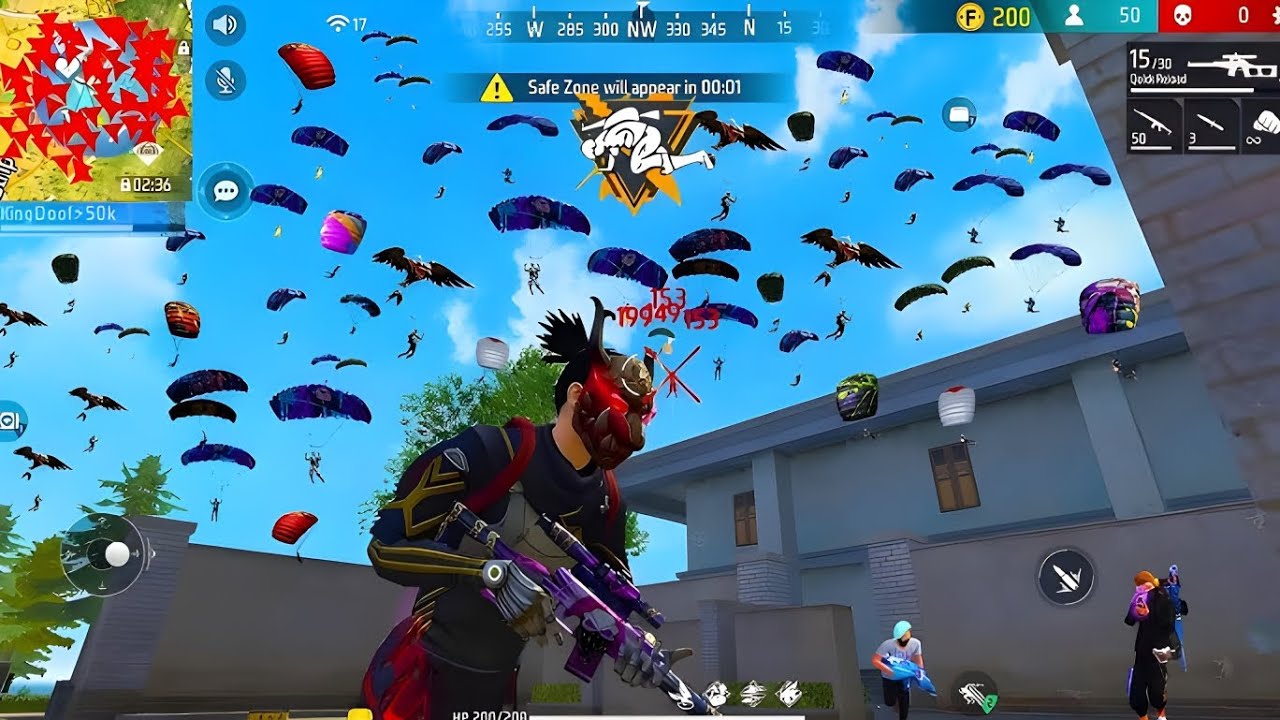 Solo vs squad 😲 Groza + M590 🔫 99% Headshot Rate 🤯 Free Fire Max 🔥 intal 15 gameplay 🖥️