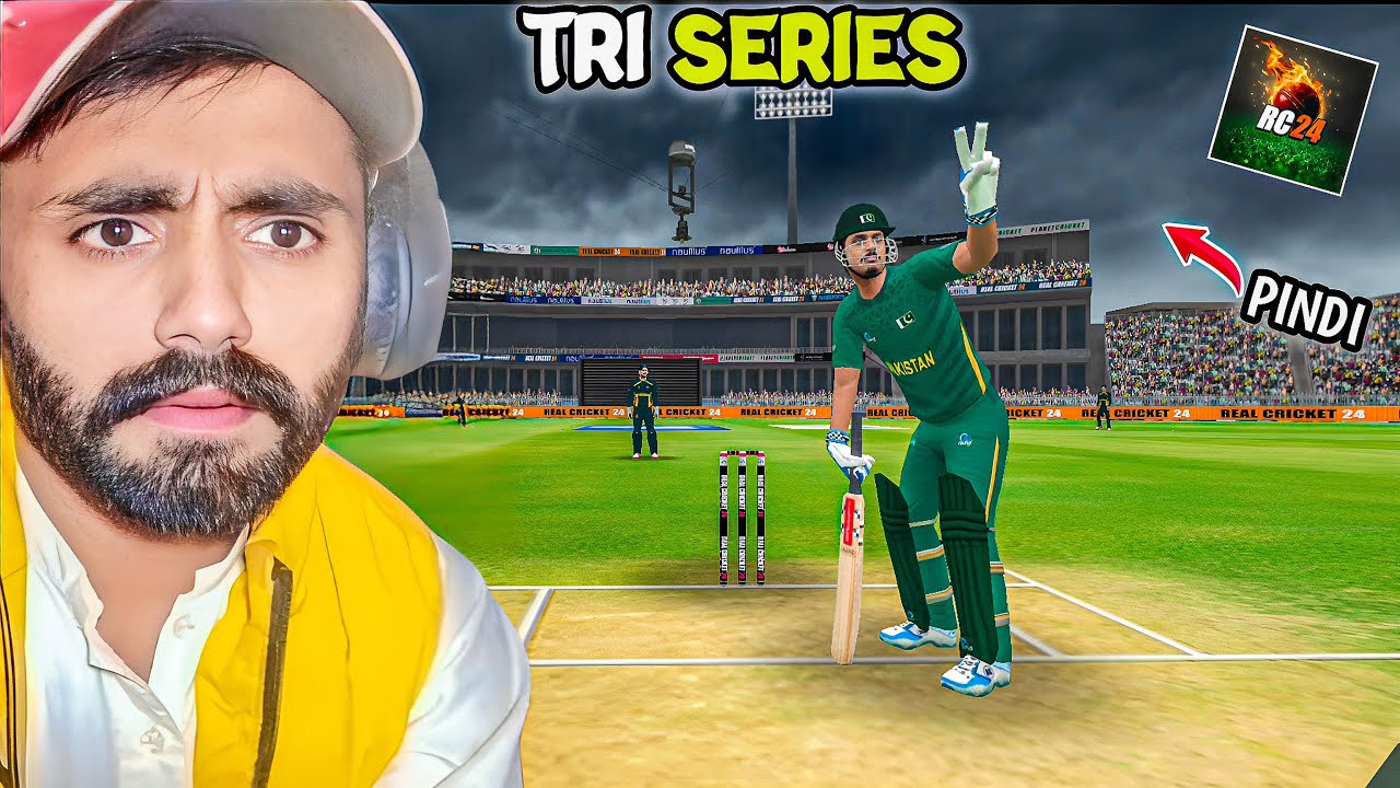 TRI SERIES IN PINDI😎RC 24 NEW UPDATE | PAKISTAN VS AUSTRALIA AND INDIA GAMEPLAY IN HINDI URDU
