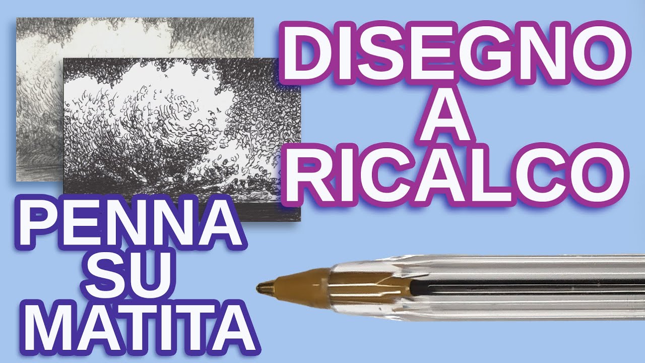 Disegnare a ricalco, penna su matita