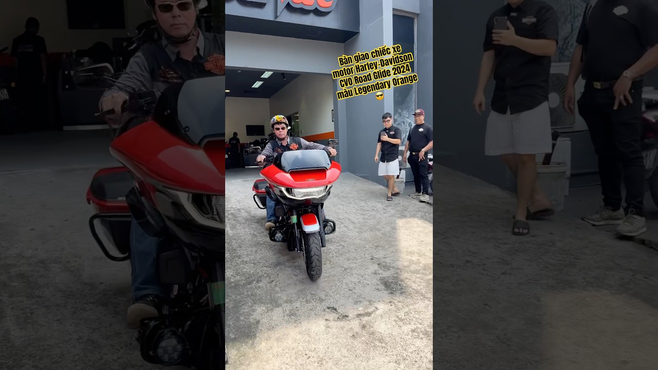 B&agrave;n giao chiếc xe motor Harley-Davidson CVO Road Glide 2024 m&agrave;u Legendary Orange 😎 #harleydavidson