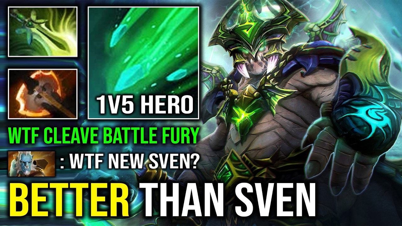This HERO Is Better Than Sven in 7.41 with 1v5 Battle Fury AOE Cleave Carry Underlord Dota 2