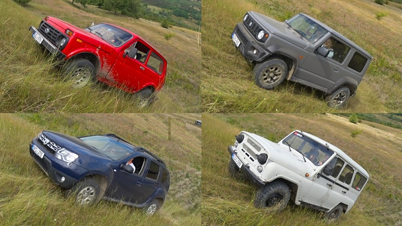 Новый Suzuki Jimny vs. Лада НИВА vs. Dacia Duster Vs. УАЗ. Тестируем их на бездорожье!