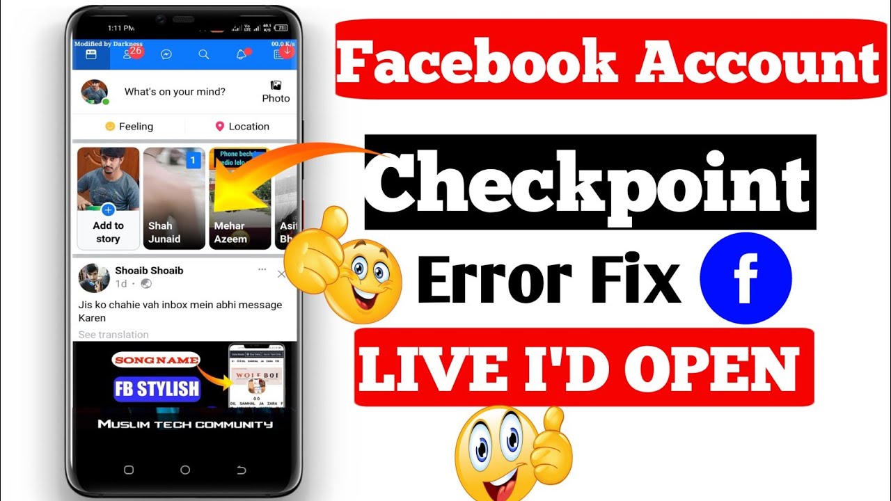 Facebook account checkpoint problem fixed 2022||facebook checkpoint unlock