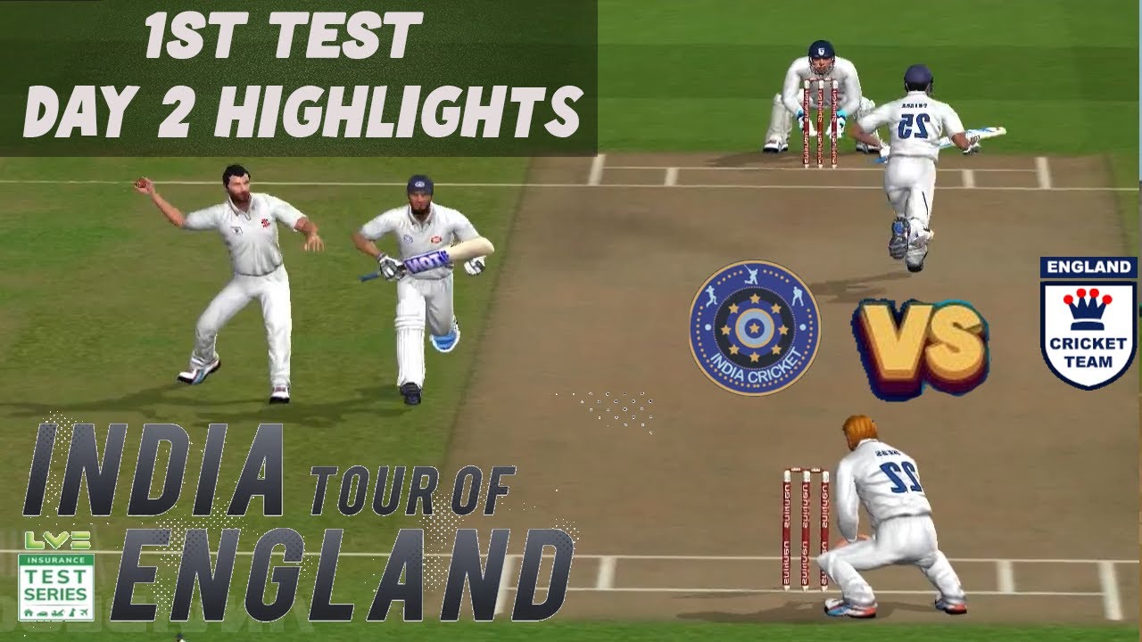 Day 2 Highlights - 1st Test India vs England | Pataudi Trophy - IND vs ENG | Real Cricket 20