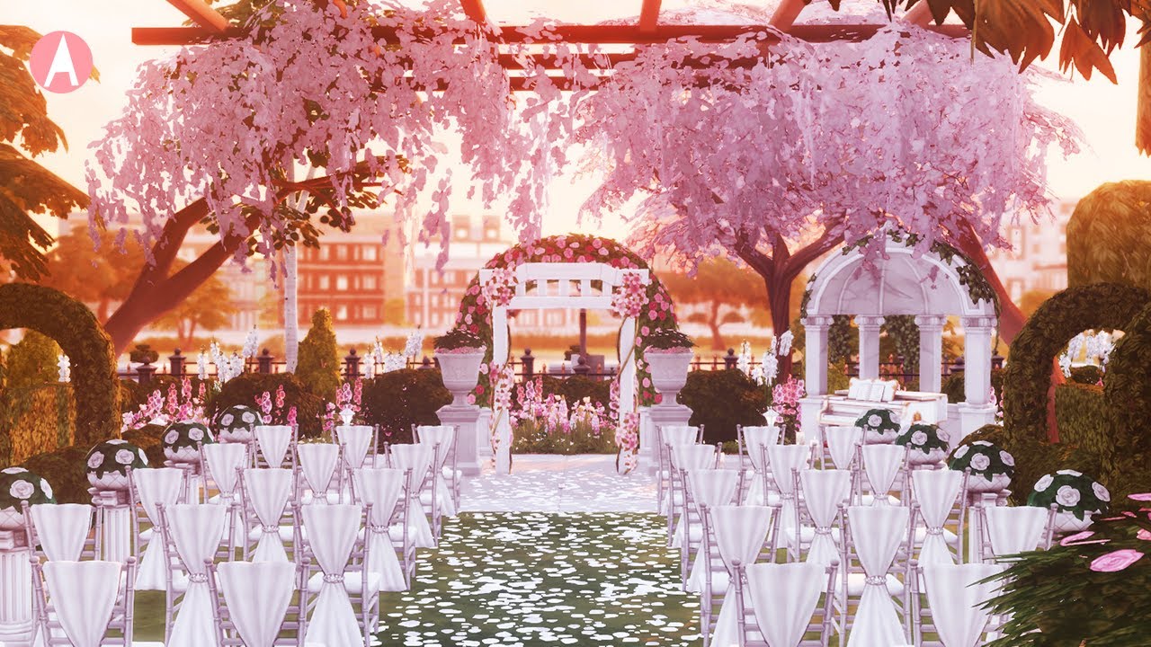👰🏽 FAIRYTALE Wedding Venue - *NEW* San Myshuno City Park | The Sims 4 | Speed Build