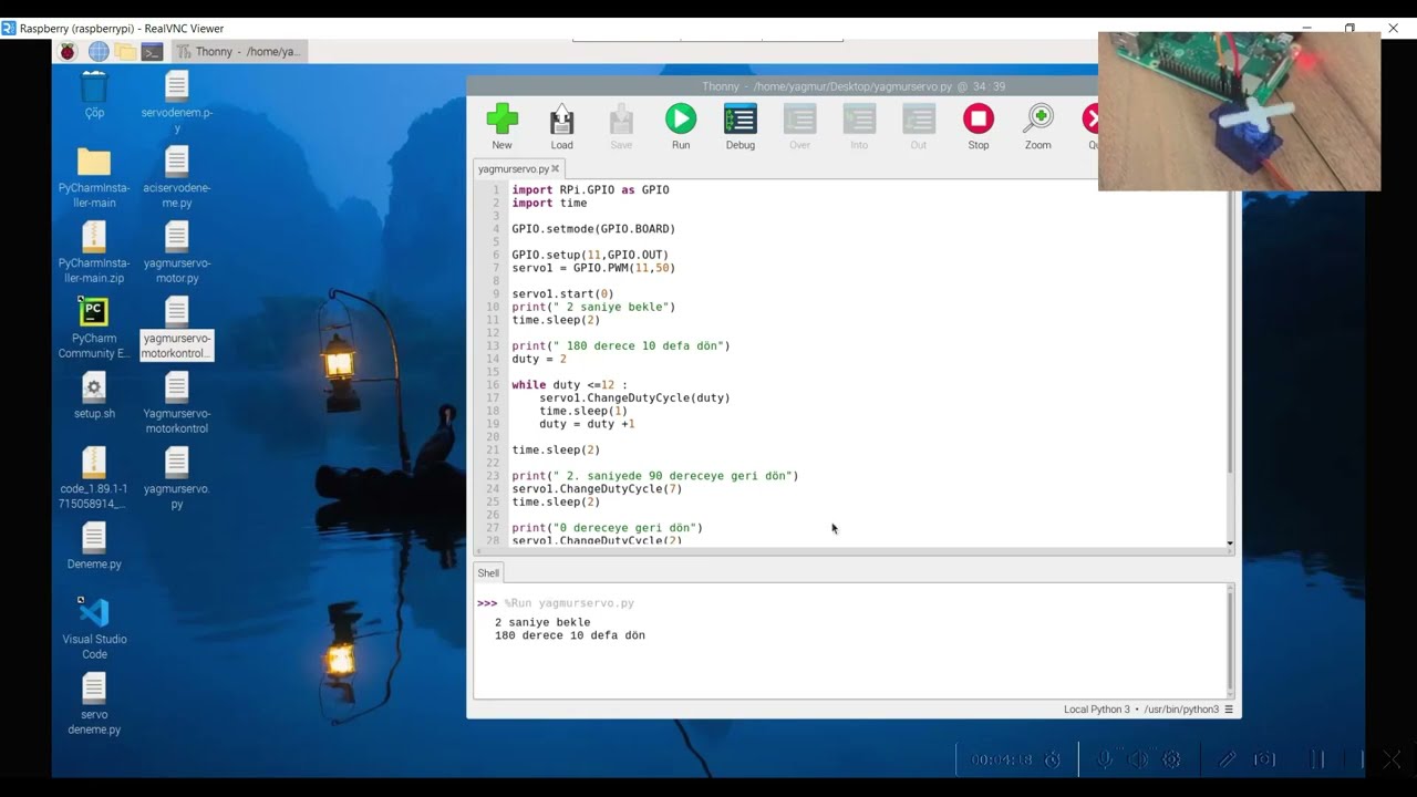 Raspberry Pi İle Servo Motor Kontrolü