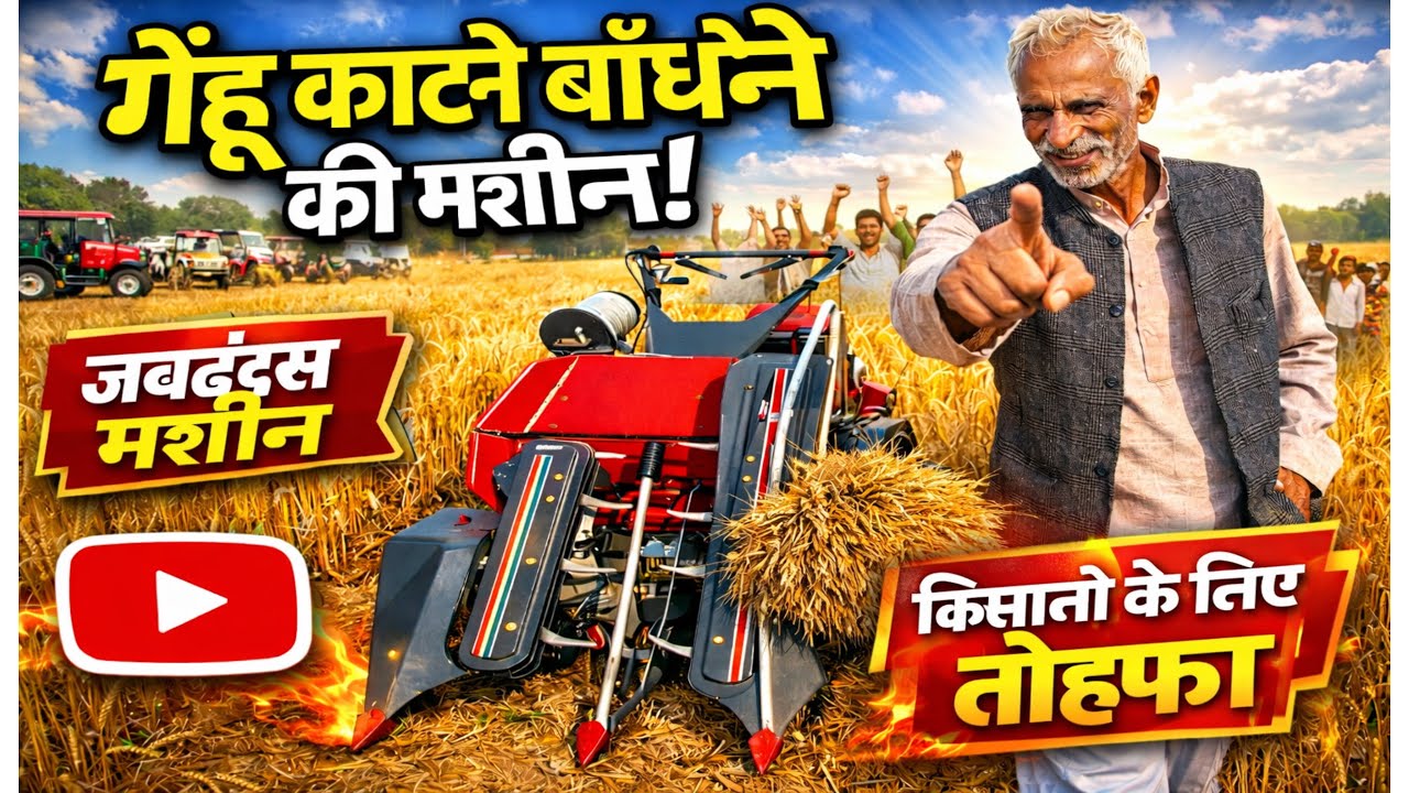 क्या कामयाब है ये गेहू काटने और बाँधने की मशीन! 