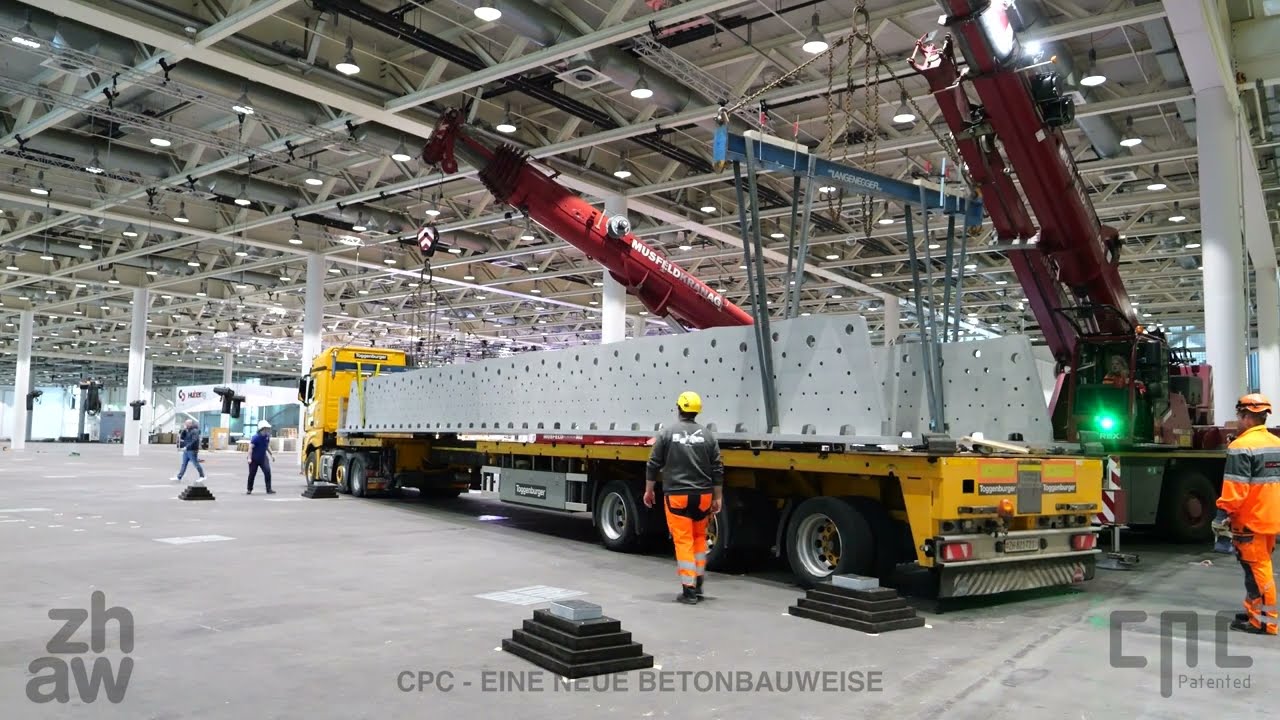 Holcim CPC Swissbau Brücke Aufbau