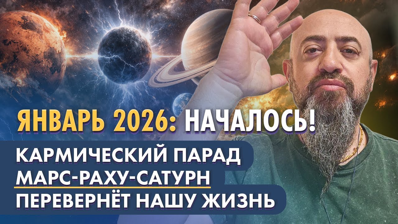 "Январь 2026: Началось! Кармический Парад Марс-Раху-Сатурн перевернёт нашу жизнь"