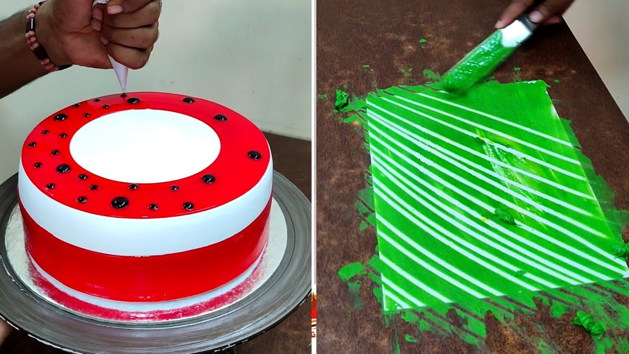 Strawberry Chocolate Garnish Cake | Teddy bears Cake Decorating Ideas | Simple Cake Recipe