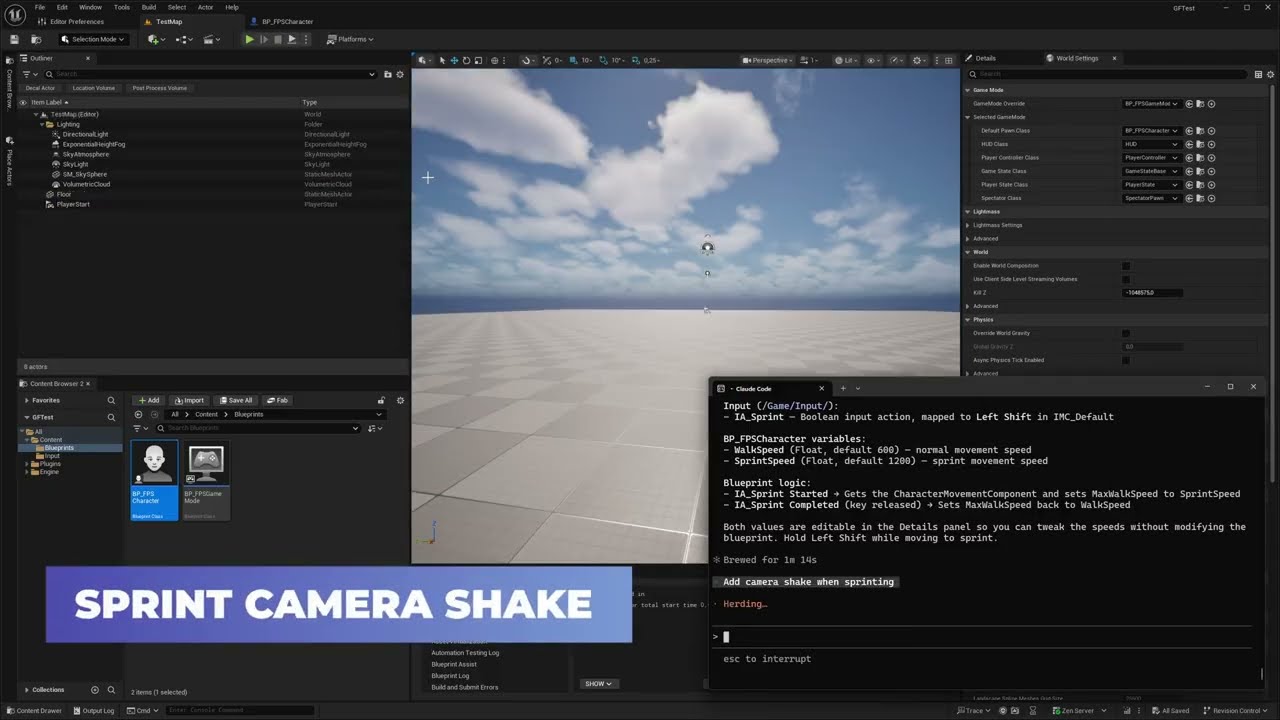AI Builds a Blueprint FPS Game from Scratch in Unreal Engine | Game Foundry