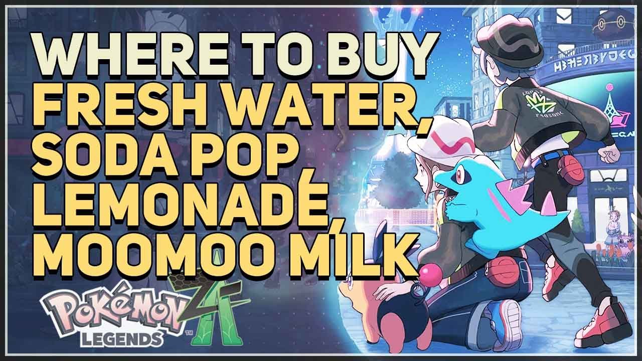 Where to buy Fresh Water, Soda Pop, Lemonade, Moomoo Milk Pokemon Legends Z-A