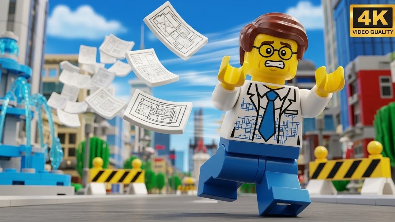 LEGO City Architect: Blueprints Flew Away in Wind! 📄🌬️