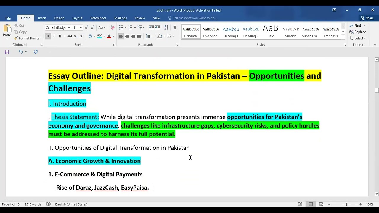Digital Transformation in Pakistan: Opportunities and Challenges #MostImportantEssay #CCESindhEssay