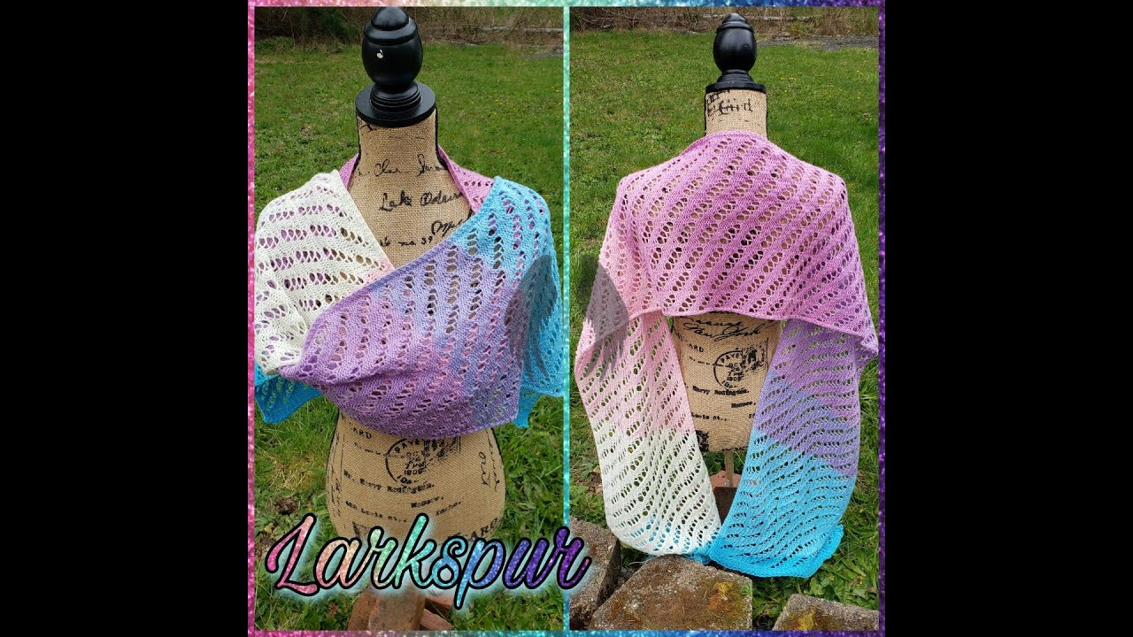 Loom Knit Larkspur Wrap