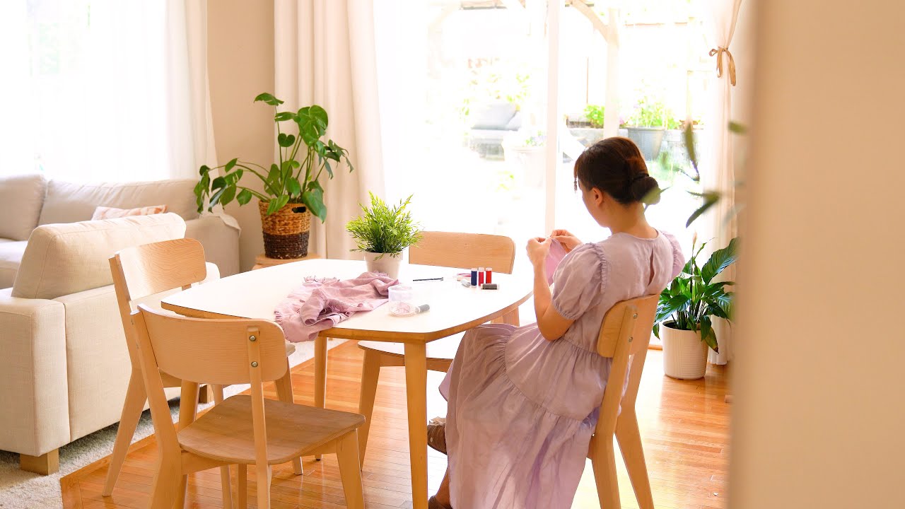 Summer Daily Routine Of A Housewife | Cleaning & Cooking, Sewing & Gardening