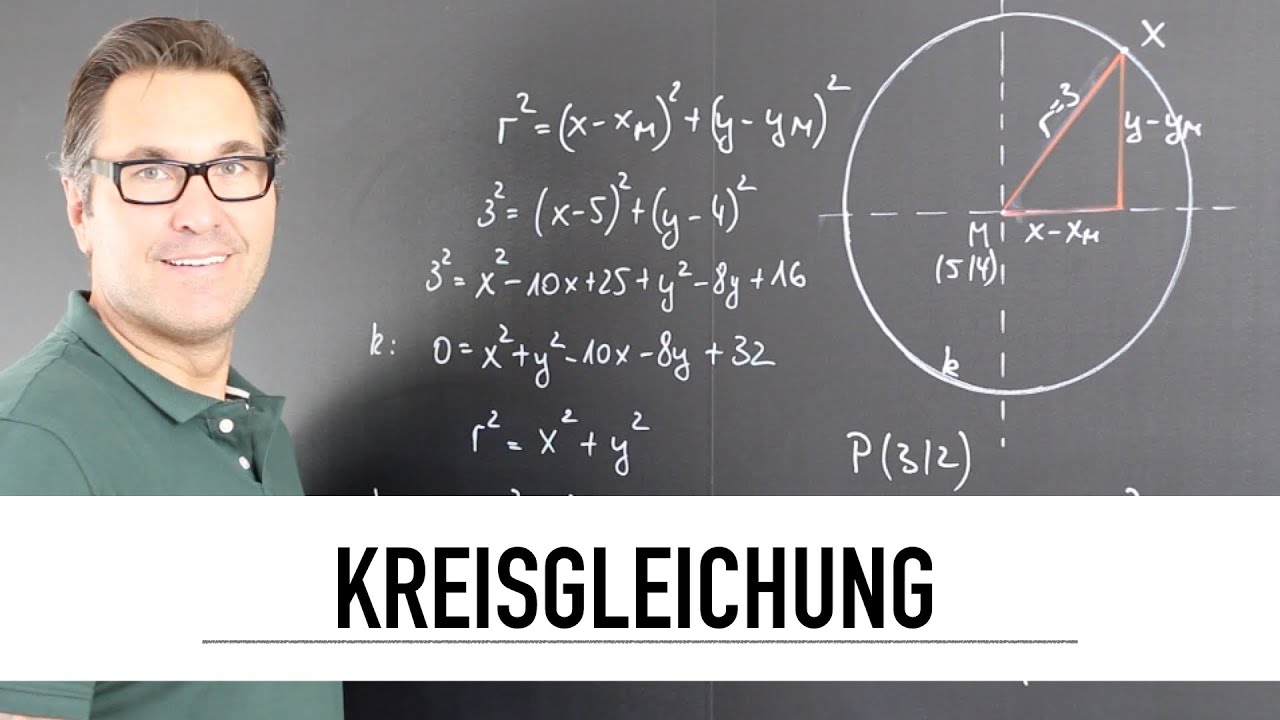 Kreisgleichung in Koordinatenform | nichtlineare analytische Geometrie in der Ebene | Mittelpunkt