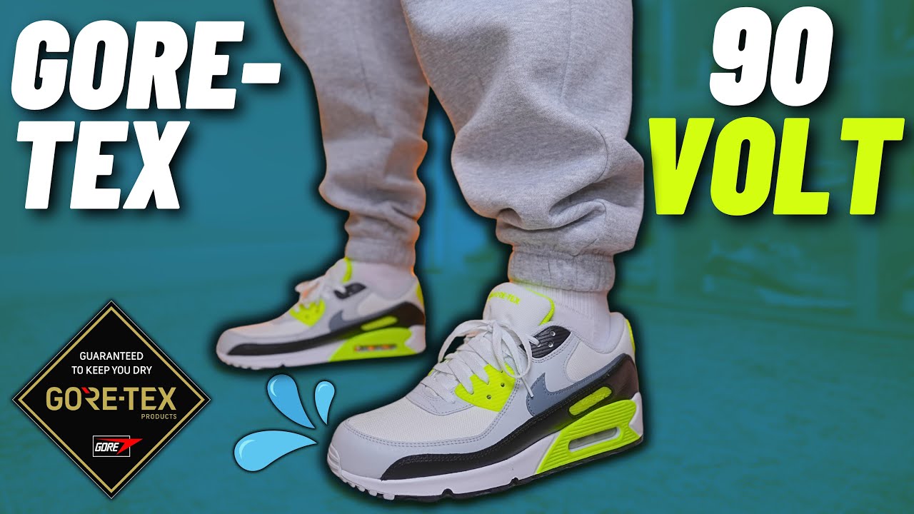 NOT FULLY WATERPROOF!? Air Max 90 Gore-Tex Volt On Feet Review