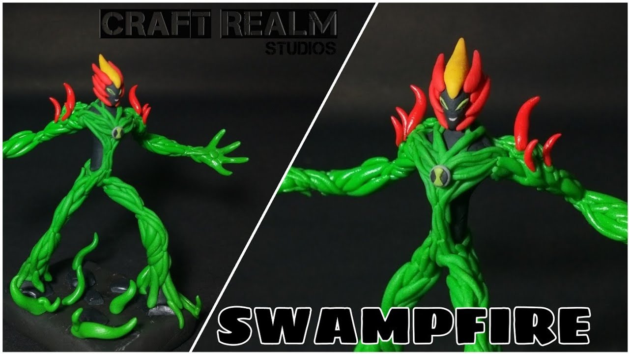 How to Make SwampFire from Ben 10 alien force using Polymer Clay | Clay Modelling