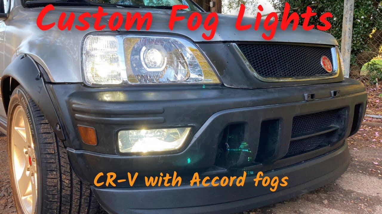 1st Gen CRV Custom Fog Light install using 03-07 Honda Accord Fog Lights