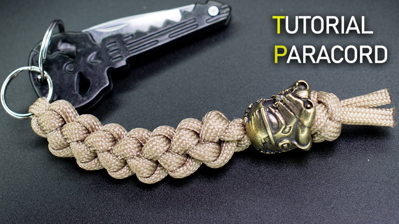 Llavero de paracord con nudo cadena sinnet, muy fácil de hacer