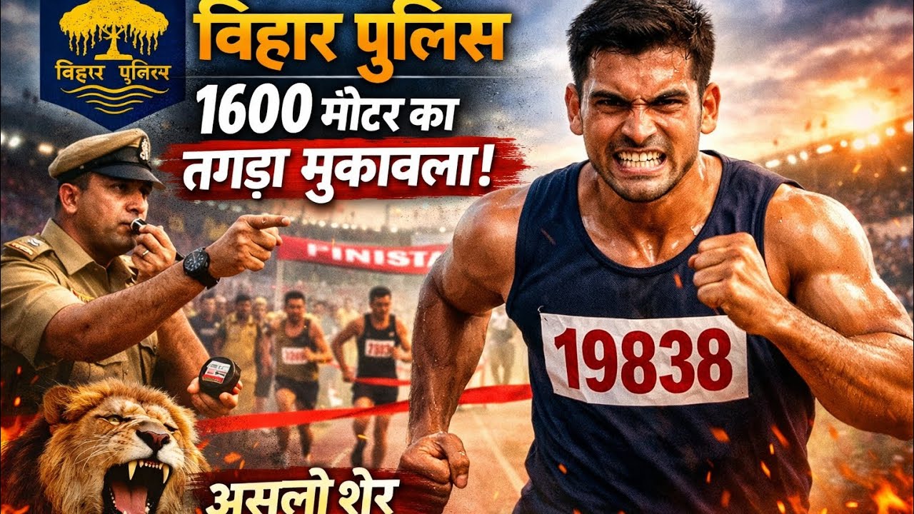 #बिहार पुलिस 1600 mtr का तगड़ा मुकाबला