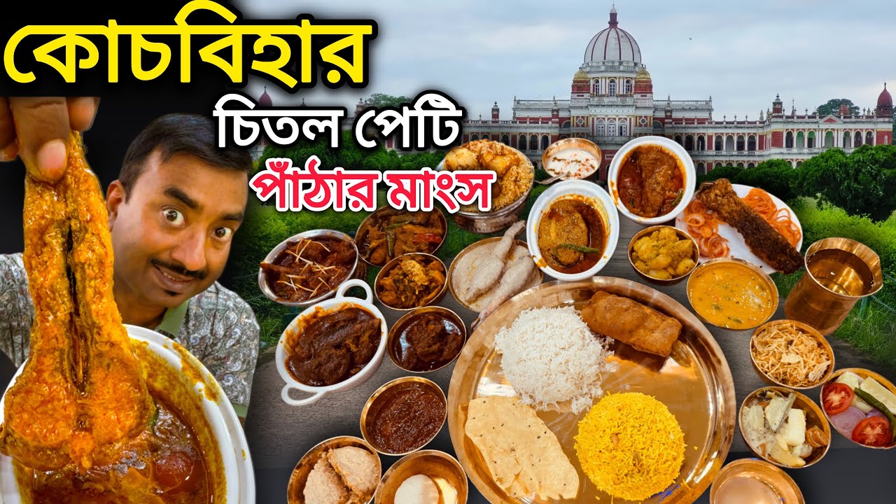 ১০ ইঞ্চির চিতল মাছের পেটি,ইলিশ,বোরোলি মাছ, সঙ্গে কচি পাঁঠার মাংস দিয়ে ভোজ Coochbehar Ishti Kutum |