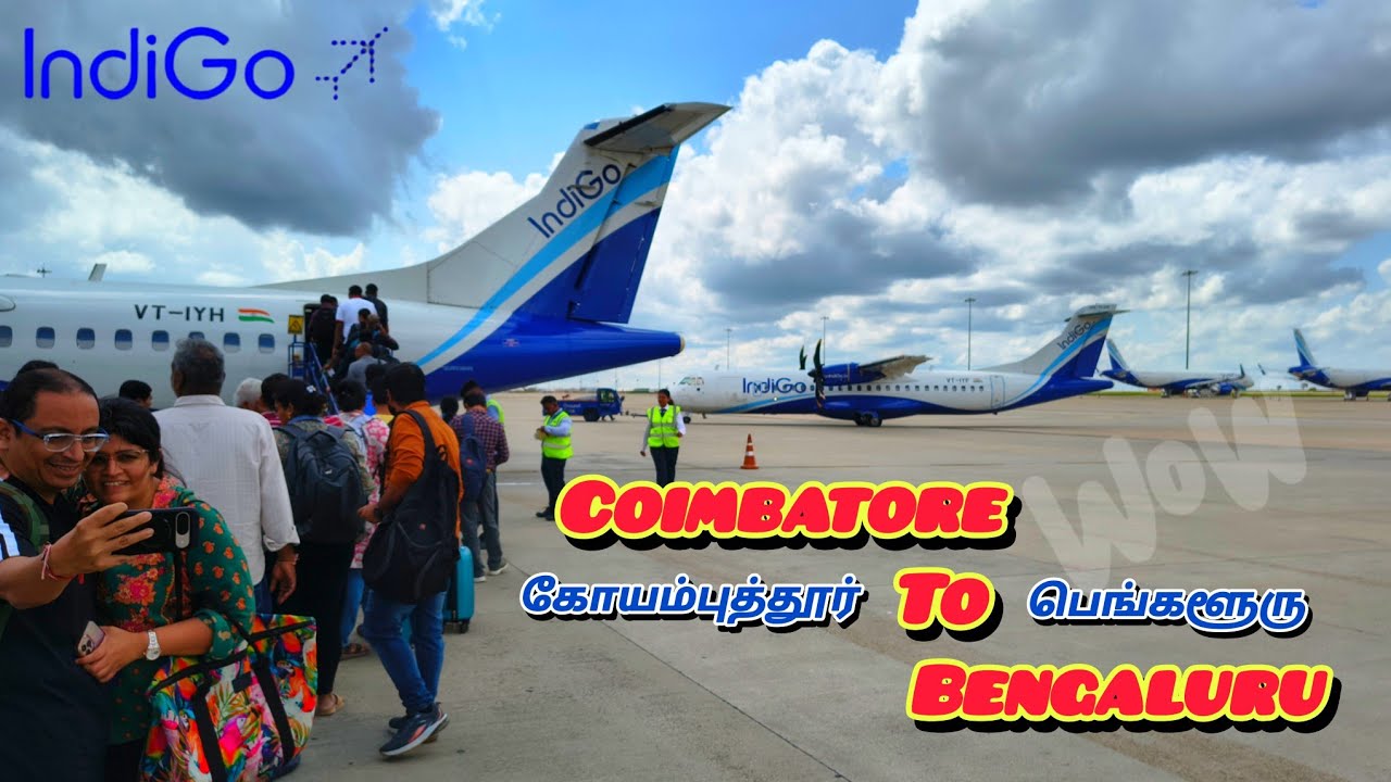 COIMBATORE TO BENGALURU | FLIGHT TRAVAL VLOG 🛫INDIGO AIRLINE 🛫 A-320 NEO @SELVAMVLOGS 
