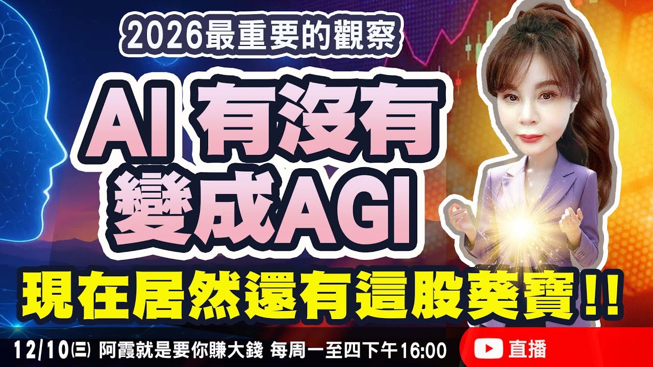 12/10 2026最重要的觀察， AI 有沒有變成AGI，現在居然還有這股葵寶！
