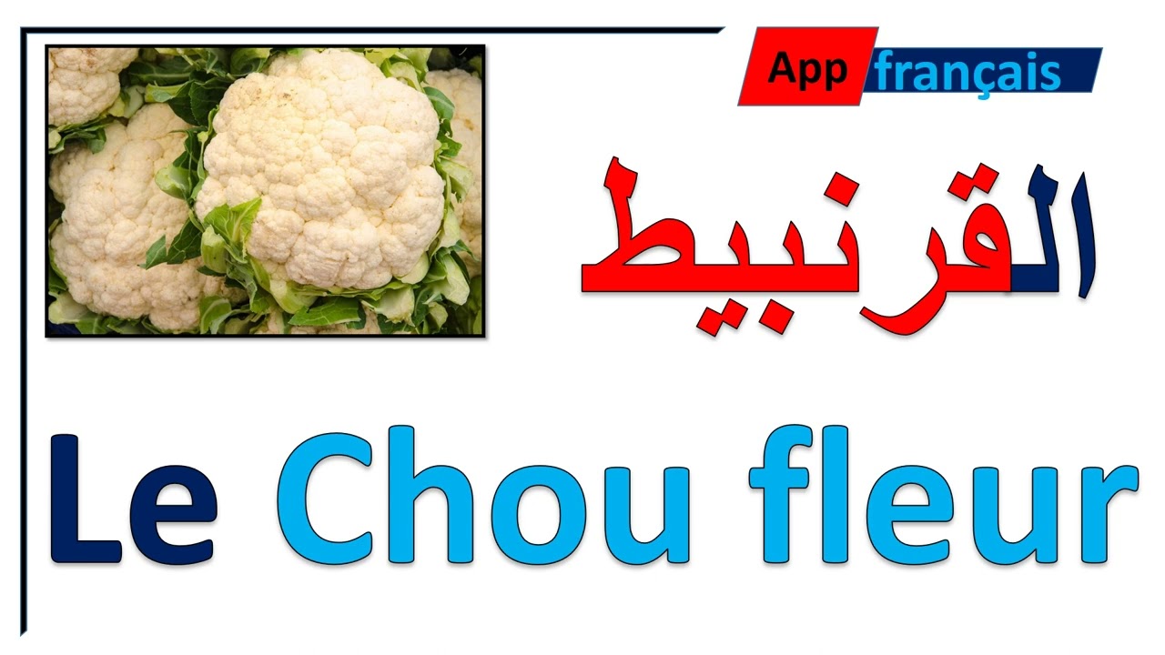 الدرس 4 : الخضر  les légumes