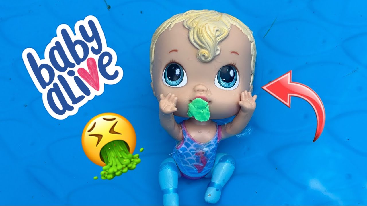 NEW Baby alive crib life doll gets Sick in the Pool! 🤢