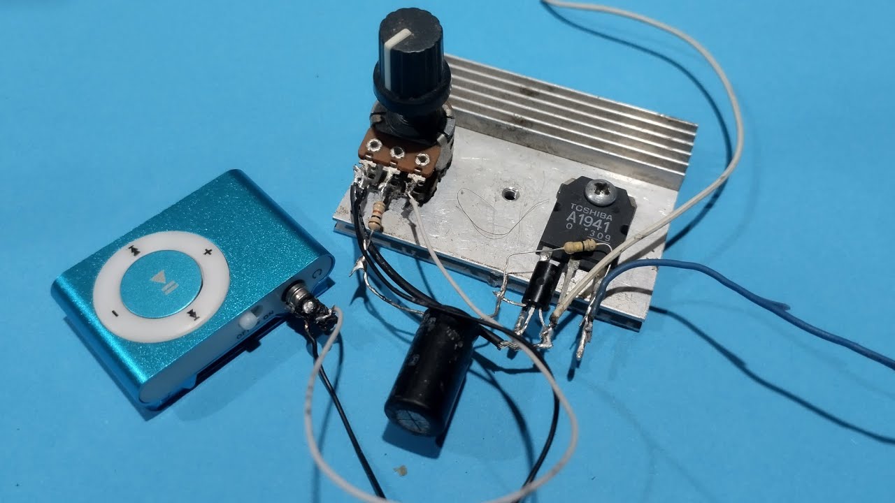 DIY Very Simple Powerful Amplifier using Transistor A1941 & c2383. dc 12v