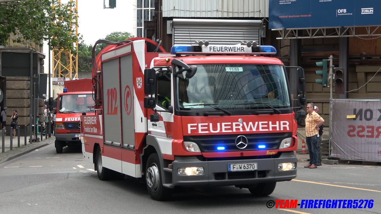 [BMA wird zu bestätigtem Tiefgaragenbrand] Großeinsatz in der Frankfurter Innenstadt am EM-Spieltag
