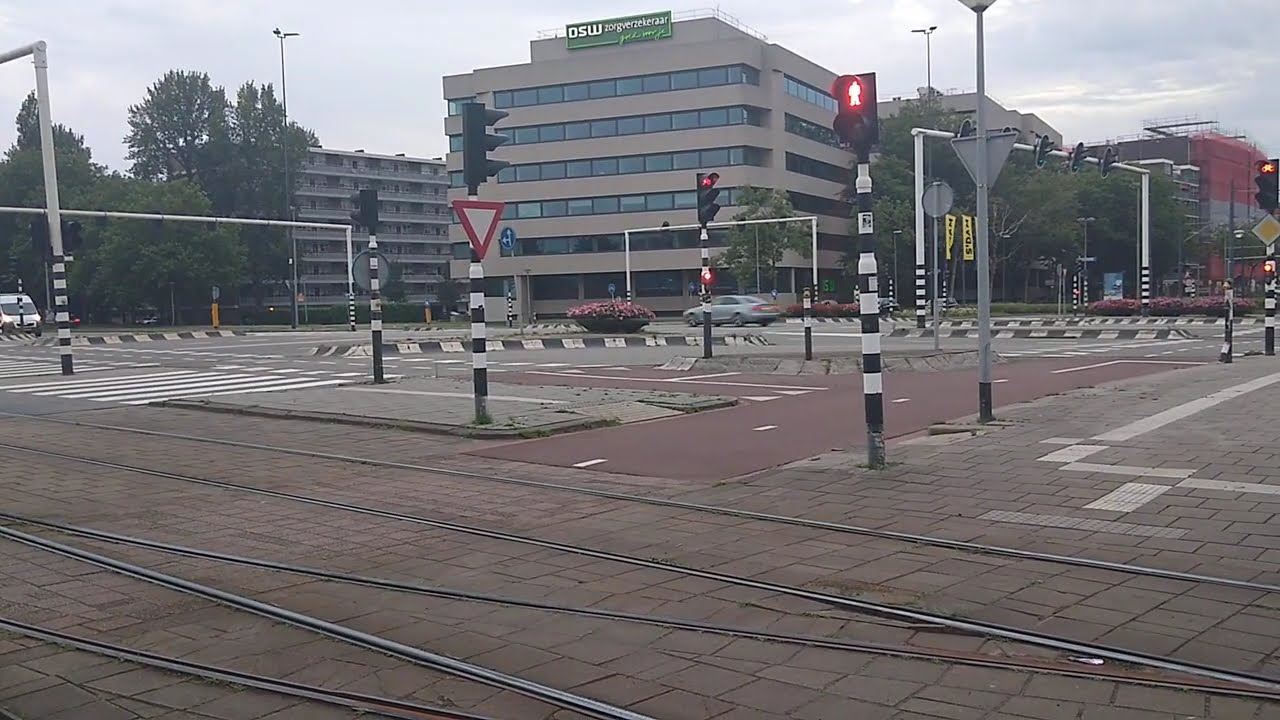 Dedicated ped crossing across tramway