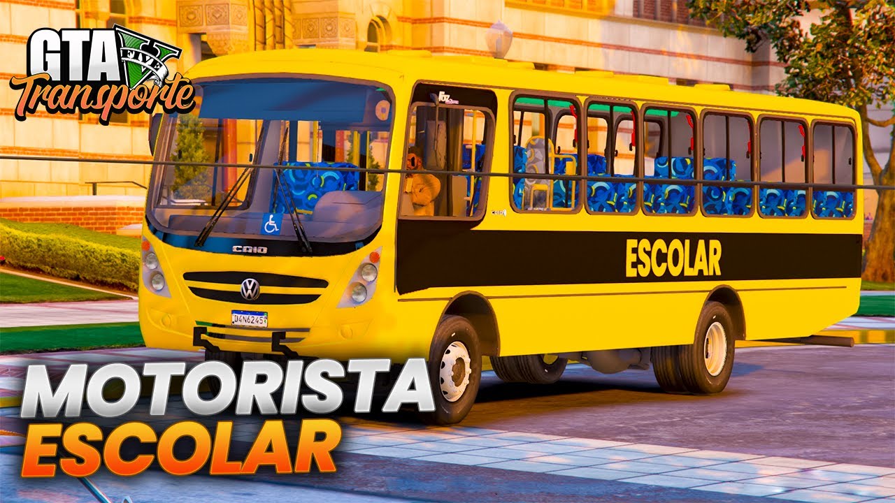 GTA V - Transporte Alternativo | MOTORISTA de ONIBUS ESCOLAR
