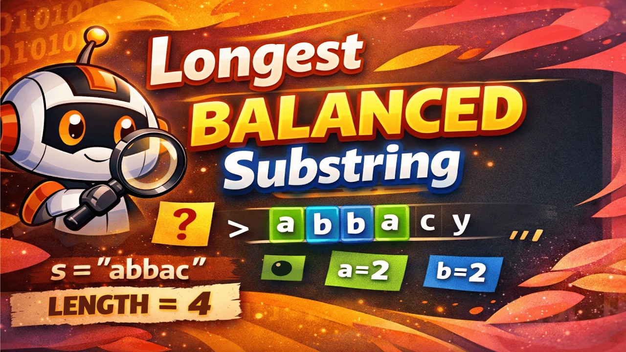 Feb 12, 2026 - Leetcode Problem #3713. Longest Balanced Substring I