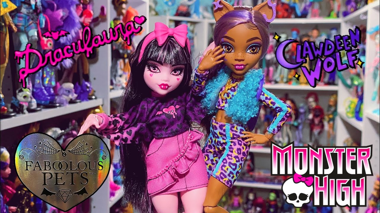 (Adult Collector) Monster High Faboolous Pets Clawdeen and Draculaura Unboxing!
