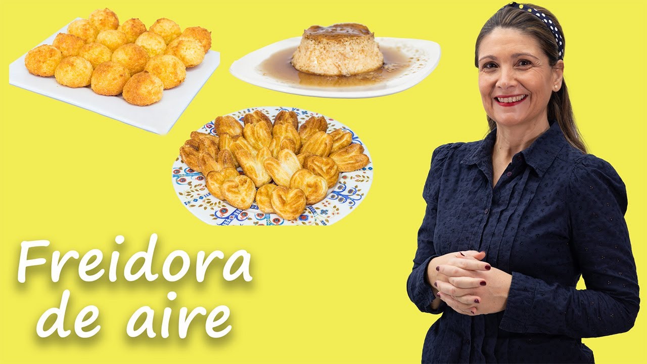 ✅3 POSTRES freidora de aire / FLAN🍮de Huevo / PALMERAS🌴Hojaldre / COQUITOS🥥/ Cosori air fryer
