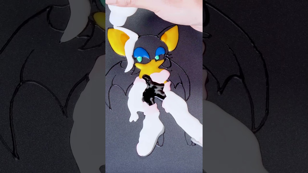 Rouge the Bat Pancake Art | PANCAKE ART CHALLENGE 🦇 