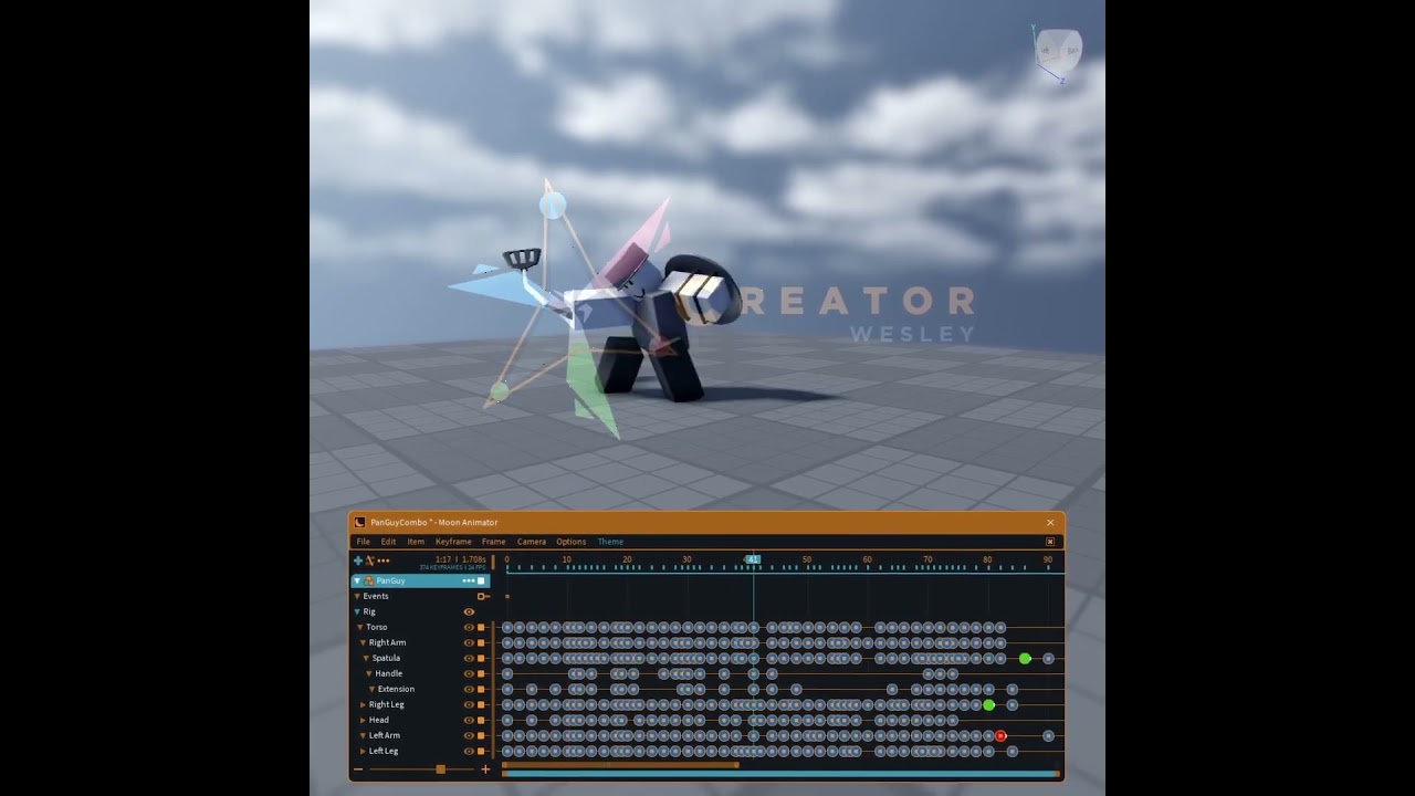 Pan Guy Combo #moon #animation #roblox #robloxstudio #fight #combo #combat #moonanimating #fyp