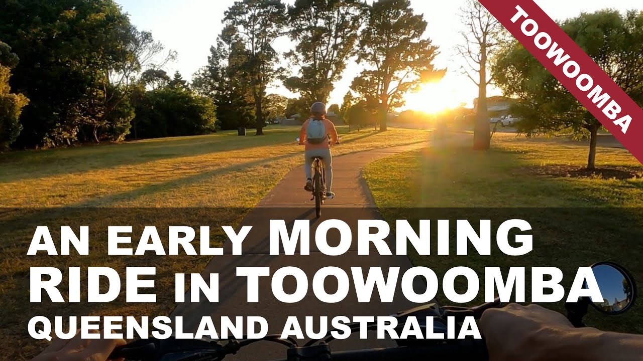 An Early Morning Bike Riding in Toowoomba Suburbs, Queensland, Australia