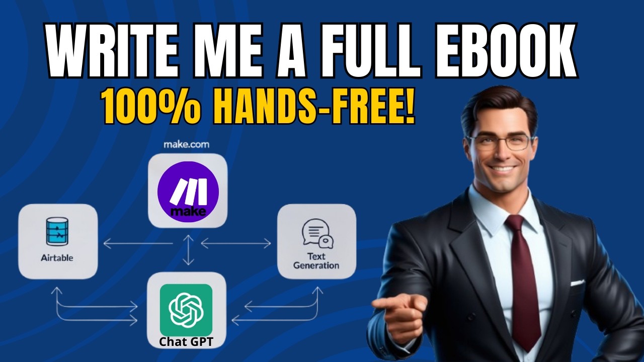 This AUTOMATION Writes Entire EBOOKS with One CLICK! Make.com + ChatGPT