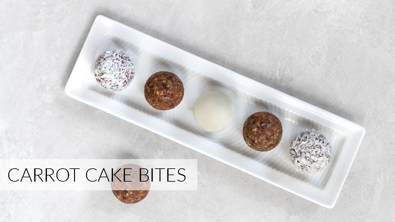 Raw CARROT CAKE BITES | 3 Variations