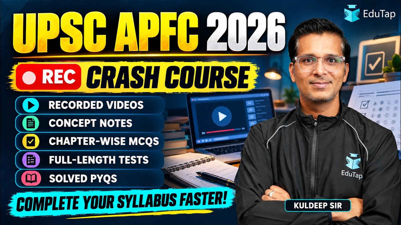 UPSC EPFO APFC Crash Course 2026  | Recorded Videos, Notes, MCQs, PYQs, Mocks