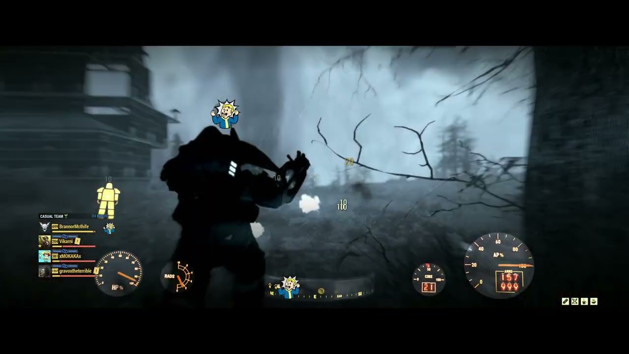 Fallout 76 Wendigo Colossus vs Enclave Heavy Laser Turrets